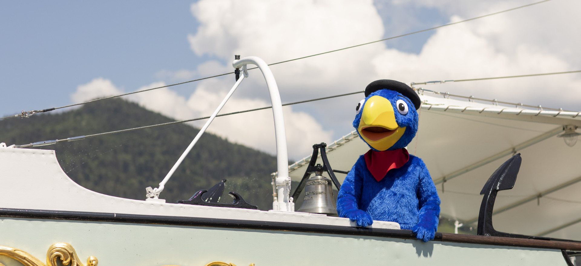 Globi auf dem Dampfschiff